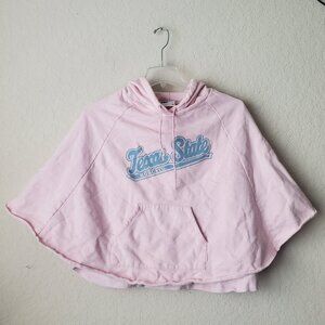 VTG Pink Texas State Poncho Hoodie OSFA
